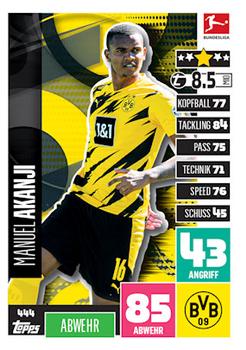 2020-21 Topps Match Attax Bundesliga Extra #444 Manuel Akanji Front