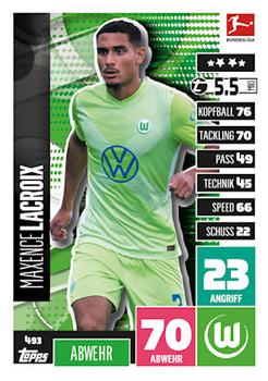 2020-21 Topps Match Attax Bundesliga Extra #493 Maxence Lacroix Front