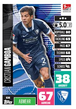 2020-21 Topps Match Attax Bundesliga Extra #535 Cristian Gamboa Front