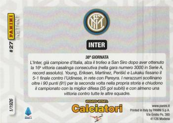 2020-21 Panini Instant Calciatori #27 Inter Back