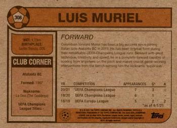 2021 Topps Living UEFA Champions League #308 Luis Muriel Back