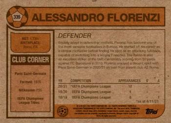2021 Topps Living UEFA Champions League #335 Alessandro Florenzi Back