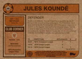 2021 Topps Living UEFA Champions League #340 Jules Kounde Back