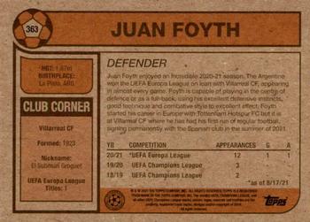 2021 Topps Living UEFA Champions League #363 Juan Foyth Back