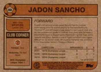 2021 Topps Living UEFA Champions League #368 Jadon Sancho Back