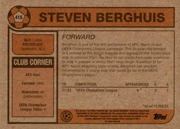 2021 Topps Living UEFA Champions League #415 Steven Berghuis Back