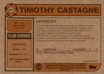 2021 Topps Living UEFA Champions League #417 Timothy Castagne Back