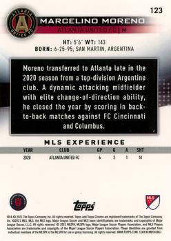 2021 Topps Chrome MLS #123 Marcelino Moreno Back