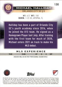 2021 Topps Chrome MLS #130 Michael Halliday Back