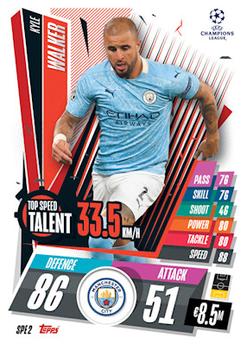 2020-21 Topps Match Attax UEFA Champions League Extra - Top Speed Talent #SPE2 Kyle Walker Front
