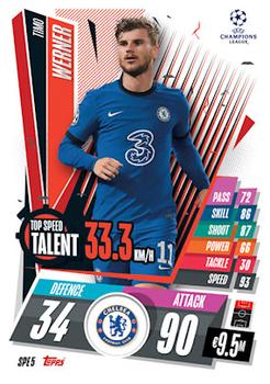 2020-21 Topps Match Attax UEFA Champions League Extra - Top Speed Talent #SPE5 Timo Werner Front
