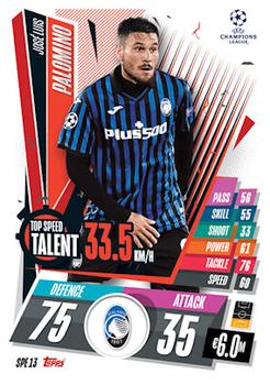 2020-21 Topps Match Attax UEFA Champions League Extra - Top Speed Talent #SPE13 José Luis Palomino Front