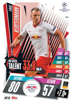 2020-21 Topps Match Attax UEFA Champions League Extra - Top Speed Talent #SPE19 Lukas Klostermann Front