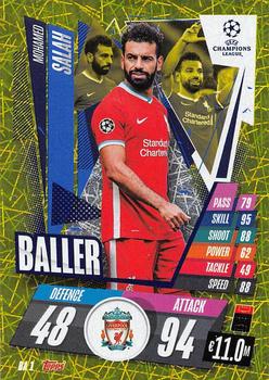 2020-21 Topps Match Attax UEFA Champions League Extra - Ballers #BA1 Mohamed Salah Front