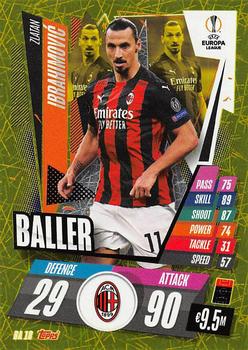 2020-21 Topps Match Attax UEFA Champions League Extra - Ballers #BA18 Zlatan Ibrahimović Front
