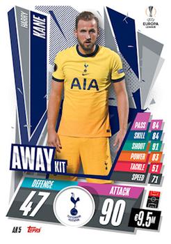 2020-21 Topps Match Attax UEFA Champions League Extra - Away Kit #AK5 Harry Kane Front