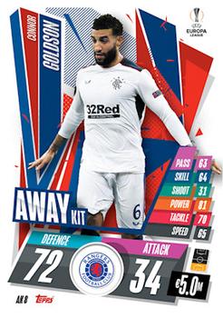 2020-21 Topps Match Attax UEFA Champions League Extra - Away Kit #AK8 Connor Goldson Front