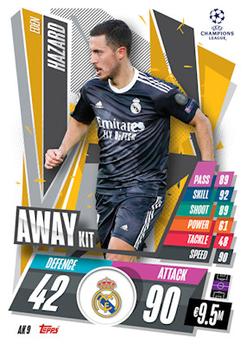 2020-21 Topps Match Attax UEFA Champions League Extra - Away Kit #AK9 Eden Hazard Front