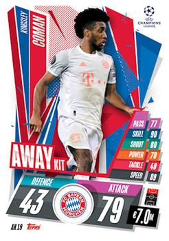 2020-21 Topps Match Attax UEFA Champions League Extra - Away Kit #AK19 Kingsley Coman Front