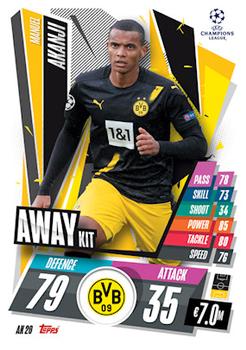 2020-21 Topps Match Attax UEFA Champions League Extra - Away Kit #AK20 Manuel Akanji Front