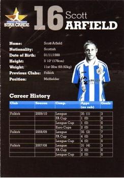 2010-11 Star Cardz Huddersfield Town #16 Scott Arfield Back