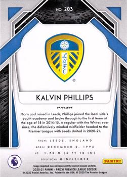 2020-21 Panini Prizm Premier League - Blue Pulsar Prizm #203 Kalvin Phillips Back