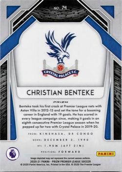 2020-21 Panini Prizm Premier League - Red White Blue Prizm #74 Christian Benteke Back