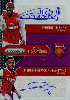 2020-21 Panini Prizm Premier League - Dual Signatures Purple #DS-HA Thierry Henry / Pierre-Emerick Aubameyang Front