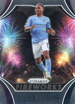2020-21 Panini Prizm Premier League - Fireworks #7 Raheem Sterling Front