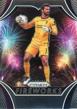 2020-21 Panini Prizm Premier League - Fireworks #17 Alisson Front