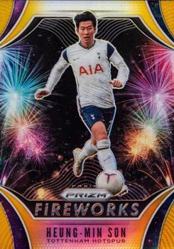 2020-21 Panini Prizm Premier League - Fireworks Gold #11 Heung-Min Son Front