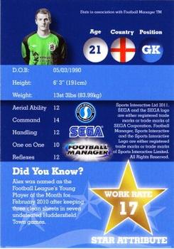 2011-12 Star Cardz Huddersfield Town #1 Alex Smithies Back