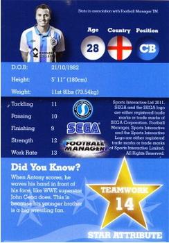 2011-12 Star Cardz Huddersfield Town #8 Antony Kay Back