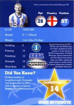 2011-12 Star Cardz Huddersfield Town #27 Robbie Simpson Back