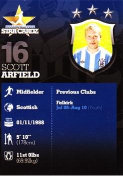 2012-13 Huddersfield Town Star Cardz #16 Scott Arfield Back