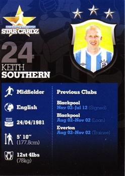 2012-13 Huddersfield Town Star Cardz #24 Keith Southern Back