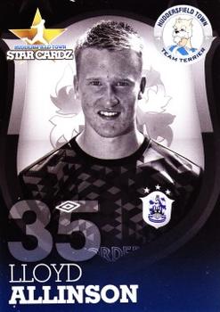 2012-13 Huddersfield Town Star Cardz #35 Lloyd Allinson Front