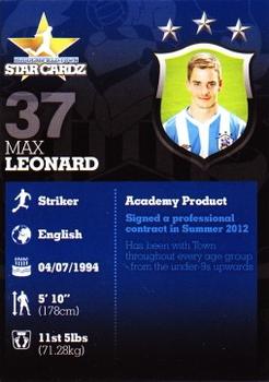 2012-13 Huddersfield Town Star Cardz #37 Max Leonard Back