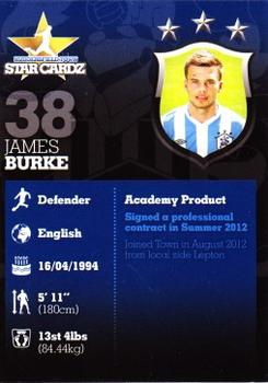 2012-13 Huddersfield Town Star Cardz #38 James Burke Back