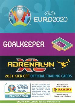 2021 Panini Adrenalyn XL UEFA Euro 2020 Kick Off #19 Thibaut Courtois Back