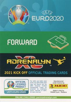 2021 Panini Adrenalyn XL UEFA Euro 2020 Kick Off #54 Kasper Dolberg Back