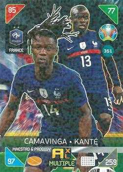 2021 Panini Adrenalyn XL UEFA Euro 2020 Kick Off #351 Eduardo Camavinga / N'Golo Kanté Front