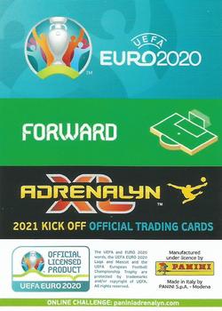 2021 Panini Adrenalyn XL UEFA Euro 2020 Kick Off #365 Yussuf Poulsen / Martin Braithwaite / Kasper Dolberg Back