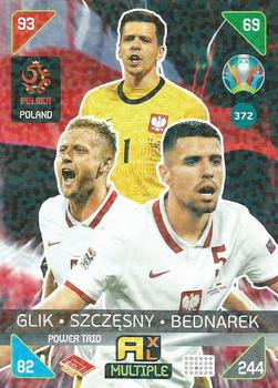 2021 Panini Adrenalyn XL UEFA Euro 2020 Kick Off #372 Kamil Glik / Wojciech Szczęsny / Jan Bednarek Front