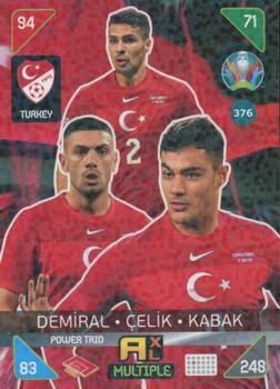 2021 Panini Adrenalyn XL UEFA Euro 2020 Kick Off #376 Merih Demiral / Ozan Kabak / Zeki Çelik Front