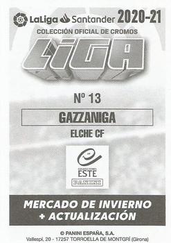 2020-21 Panini LaLiga Santander Este Stickers - Mercado de Invierno #13 Paulo Gazzaniga Back