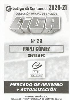 2020-21 Panini LaLiga Santander Este Stickers - Mercado de Invierno #29 Papu Gomez Back