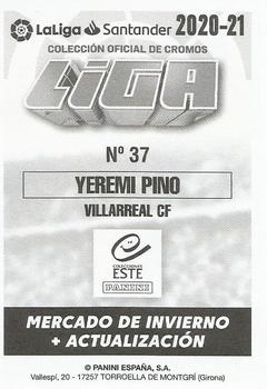 2020-21 Panini LaLiga Santander Este Stickers - Mercado de Invierno #37 Yeremi Pino Back