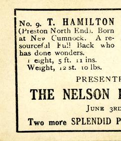 1922 Nelson Lee Library Footballers #9 Tom Hamilton Back