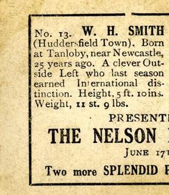 1922 Nelson Lee Library Footballers #13 Billy Smith Back